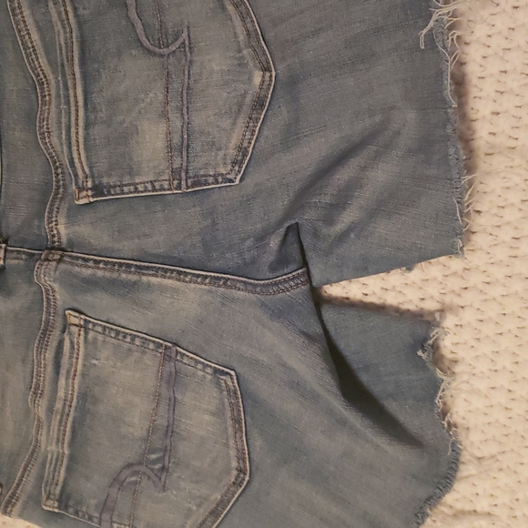 American Eagle Midi AEO Denim Cafe Shorts - Picture 12 of 12